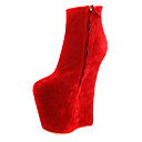 Camurça 7,08 Inch Heel Botas altura do tornozelo partido / Evening Shoes