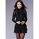 De las mujeres Algodón Blusa plisada camisa