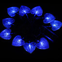 1.5M 10 têtes de coeur LED de couleur bleue cordes (Utilisez la batterie) - Décoration de Noël et Halloween