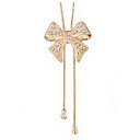 Women's Diamond Bow Bib Necklace