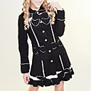 Long Sleeve Black and Pink Cotton Sweet Lolita Coat with Bow