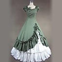 Short Sleeve bodenlangen Green Cotton Gohitc Lolita Kleid