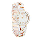 Women's Alloy Quartz Movement Glass Round Shape Dress Watch