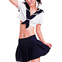 Hot Girl Ink Blue and White Polyester Sailor Suits (2 Pieces)