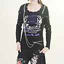Manga comprida de algodão Punk Lolita T-shirt