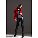 AYIASHA Layered Collar Splicing Contrast Color Short Jacket