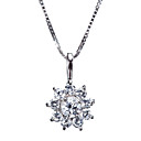 Fashionable 925 Silver With Cubic Zirconia Plating Platinum Women's Necklace