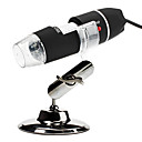 Portatile USB 2.0 e 1.1 50X-500X Microscopio digitale da 2 MP con 8-illuminazione a LED (nero)