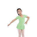 Dancewear Polyester/Spandex Ballet Short Sleeve Leotard With Skirt For Children