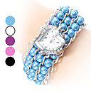 Women's Pearl Style Plastic Analog Quartz Bracelet Watch (Assorted Colors)
