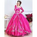 Ball Gown Strapless Floor-length Organza Evening Dress With Beading And Embroidery