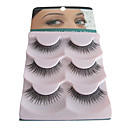3 Pair Black Fiber eyelash False Eyelashes(B-011)
