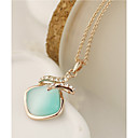 vrouwen opaal bergkristal hanger ketting