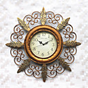 24.5" Traditional Floral Metal Wall Clock