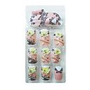 24PCS Acrylic Pink Flower Pearl and Lace Wedding Nail Art Tips with 1 Glue