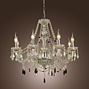 8-light The style of palace Glass Chandelier With Candle Bulb
