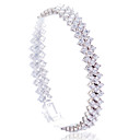 Elegante Alloy Auflage 23K Gold mit Zirkonia Damen Armband (mehr Farben)