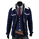 Men'S Cheap Cotton Chequer Print Leisure Coat(Assorted Colors And Sizes)