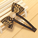 Women's Vintage Golden Embroidery Ribbon Hair Clip