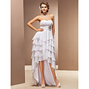 A-line Sweetheart Asymmetrical Chiffon Wedding Dress
