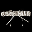 Bowknot satin belle et Jarretière de mariage en cristal