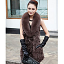 Shawl Collar Fox Fur & Lamb Fur Casual/Party Vest (More Colors)