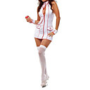 Skinny White Spandex Nurse Uniform(5 Pieces)