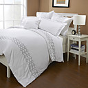 300TC Bordados Diamante Algodão Twin / Queen / King 3-Piece Set Duvet Cover