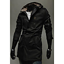 Men's Slim Hooded Pea Coat