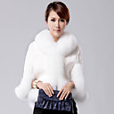 3/4 Sleeve Fox Fur Shawl Collar Rex Rabbit Fur Casual/Office Jacket (More Colors)