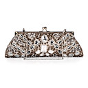 Unique Satin with Acrylic Crystals Evening Handbag/Clutches(More Colors)