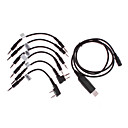 6 in 1 USB Programming Cable for Handheld Two Way Radios