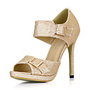 Elegant Sparkling Glitter Naaldhak sandalen met gesp partij / avond schoenen