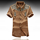 Mannen Leopard Splicing shirt