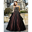 A-line Spaghetti Straps Floor-length Tulle Evening Dresses