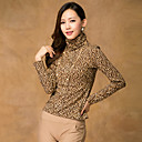 Donna Leopard Collo Slim T-Shirt