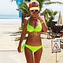 Sexy Bikini donna colore fluorescente con Pads Bra e pallet in acciaio