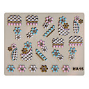 3PCS mixto al estilo Metal 3D Nail Art Stickers NYC Series No.2 Cartoon
