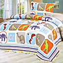 3PCS Dinosaur Pattern Cotton Queen Size Quilt Set