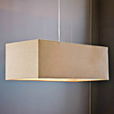 60W Acryl hanger licht met 3 Lichten en Square stoffen kap