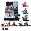 8 Guns Tattoo Kit with LCD Power and 40 Color Ink