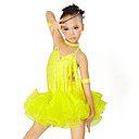 Performance Dancewear Spandex and Tulle with Tassels Latin Dance Dress For Children More Colors