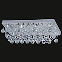 12W Contemporary LED Ceiling Light with Square Base in Crystal Beaded Design