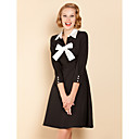 TS Zwart-witte Boog Swing Dress
