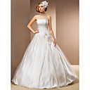 Ball Gown Strapless Floor-length Organza And Satin Wedding Dress