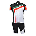 Kooplus 100% poliéster de manga corta de secado rápido para hombre Trajes BIB bici cortos (Negro y Blanco)
