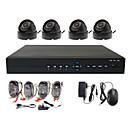 4 Channel CCTV Home Security System with 4 Indoor Sony CCD Camera And  D1 Recording H.264 Standalone DVR