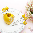 5 Réglez la fourche Fruit Piece En Titulaire de citron frais