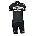 Kooplus 100% poliestere a maniche corte Quick Dry Abiti Ciclismo Uomo (Bianco e nero)