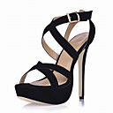 Gorgeous Suede Stiletto Heel Sandals With Buckle Party / Evening Shoes
